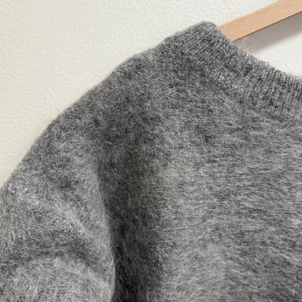 H&M mohair blend charcoal grey oversized fuzzy loose fit minimal scandi girl - Picture 3 of 12